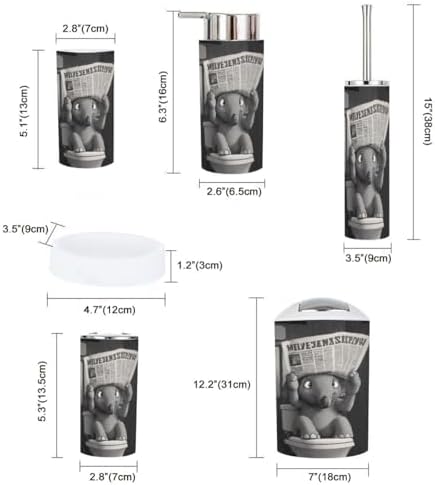 Boho Retro Bathroom Accessory Set 6 Piece