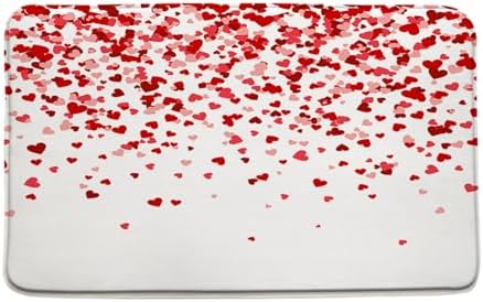 GCTNBJL Red Heart Bath Mat Romantic Couple Decor