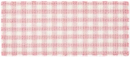 TYUU Waffle Runner Rug 72x24 Pink White