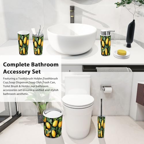 Boho Bathroom Accessory Set 6 Piece Organic