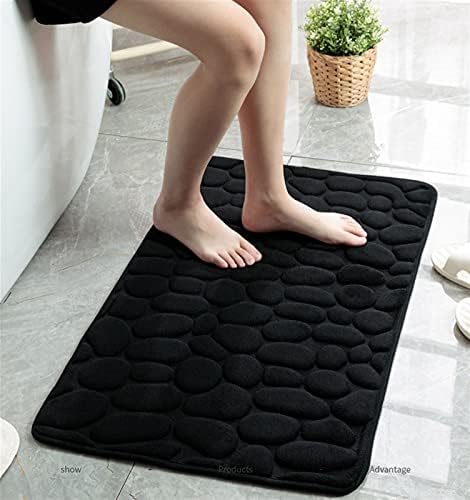Insun Soft Memory Foam Bath Mat Non-Slip Black 157x236
