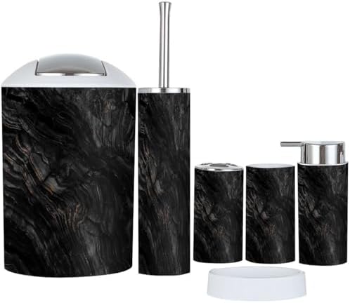 Boho Basalt Bathroom Accessory Set of 6