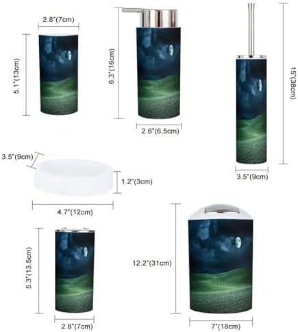 Boho Bathroom Accessory Set 6 Piece Modern
