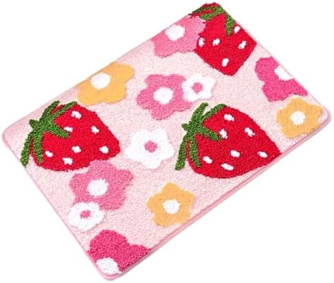 AEIOFU 16x24 Non-Slip Strawberry Bath Mat