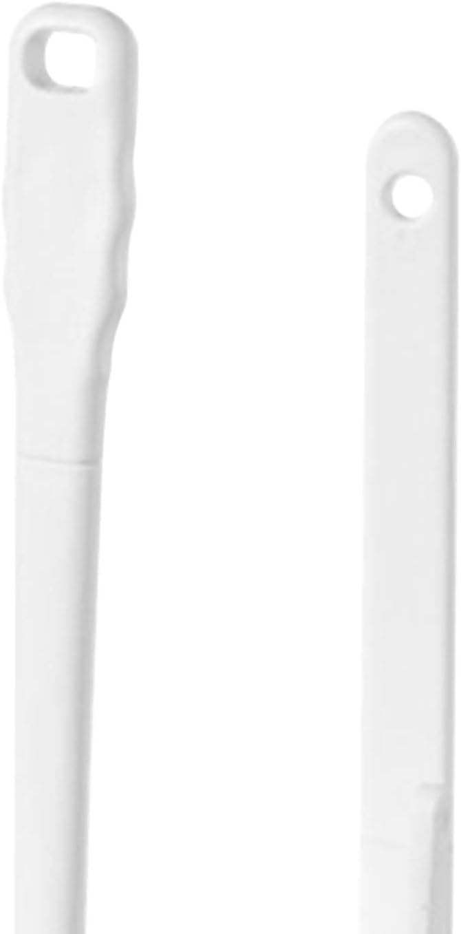 HERCHR Long Handle Toilet Brush and Holder Set - White Deep Cleaning
