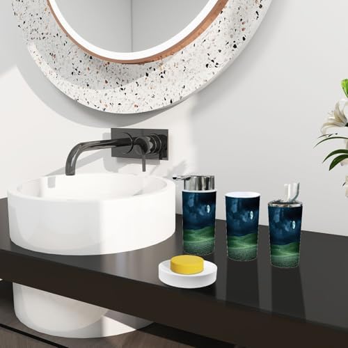 Boho Bathroom Accessory Set 6 Piece Modern