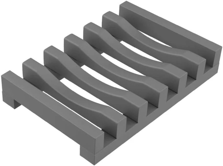 Durable Silicone Soap Dish Holder for Bathroom Grey