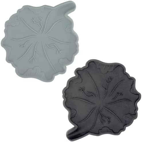 Cute Leaf Shape Silicone Soap Dish Set 2 Pcs