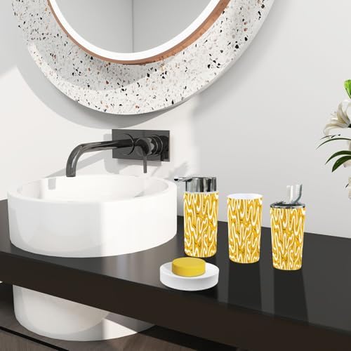 Boho Doodle Bathroom Accessory Set 6 Piece