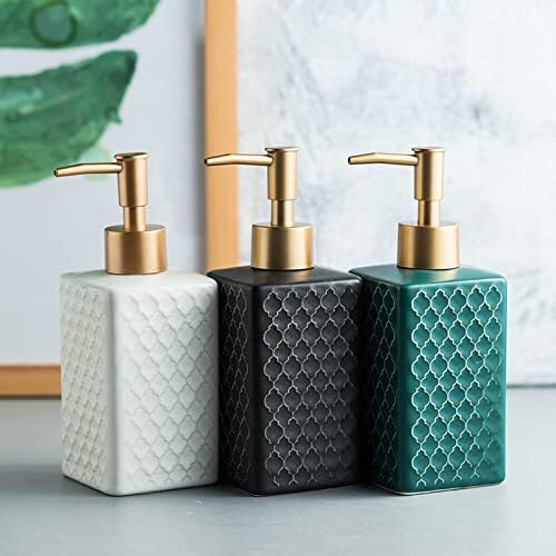 Modern Ceramic Liquid Soap Dispenser with Pump White