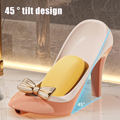 Shower Soap Dish Suction Cup Design with Drain Tray