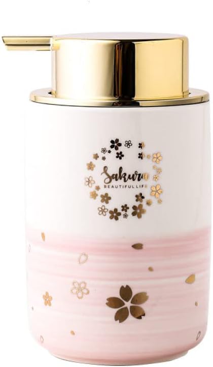 SAFWE Foaming Soap Dispenser with Pink Flower Design