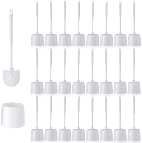 Roshtia 24-Piece Toilet Brush Set with Holder and Caddy