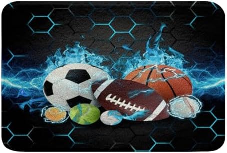 Feelyou Baseball Bath Rug 16x24 Kids Sports Theme Mat