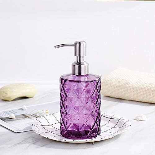 YunNasi Purple Soap Dispenser with Stainless Steel Pump