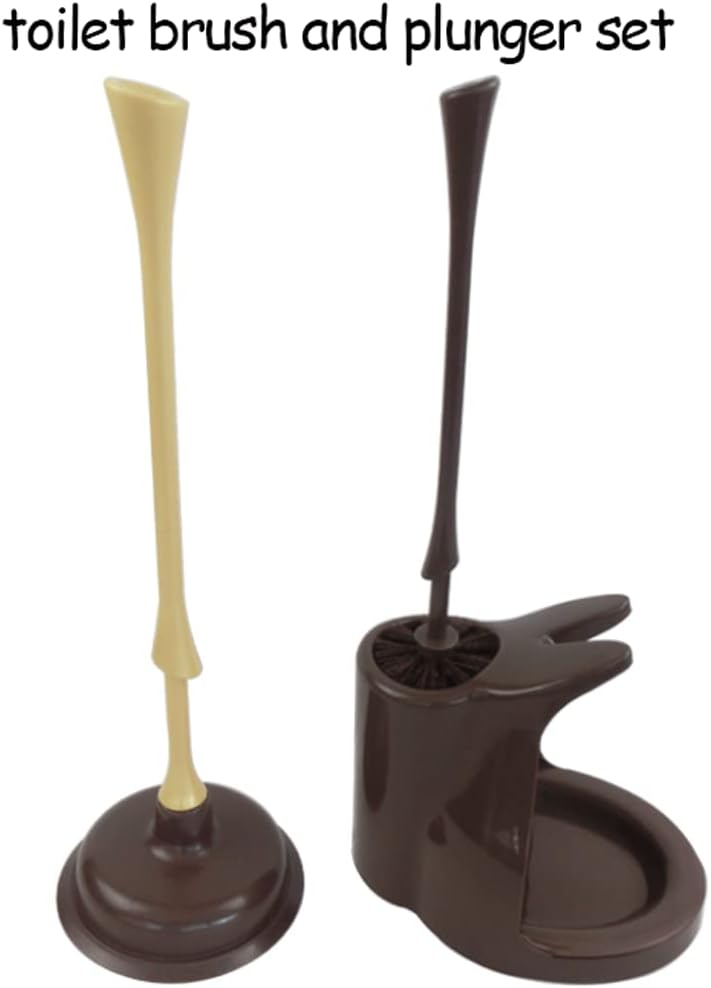 SUREK Soft Floor Toilet Brush Plunger Set