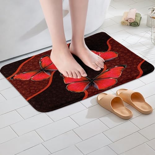 Feelyou Butterfly Bath Rug 20x32 Kids Friendly