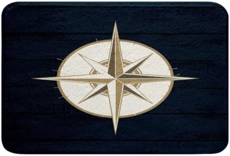 Feelyou Compass Print Bath Rug 20x32 Kids Nautical Theme