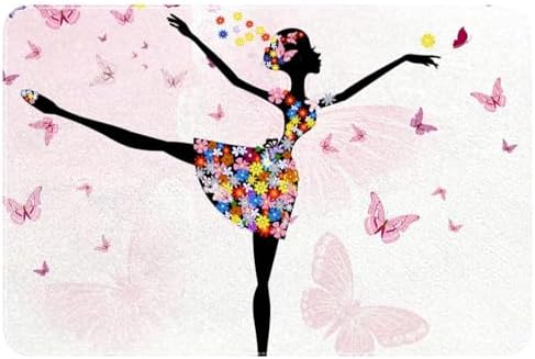 Dancing Girl Bath Rug 24x16 Non-Slip Door Mat