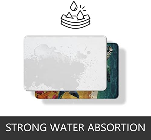 RezsoyeN Girls Bath Mat 16x24 Yellow Ombre Wave Rugs