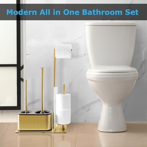 Blue Donuts Modern Bath Set for Toilet Organization