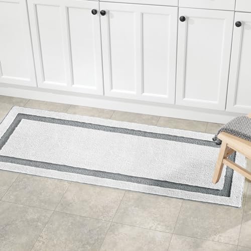 mDesign Hydra Bath Rug - Non-Skid Extra Long Machine Washable