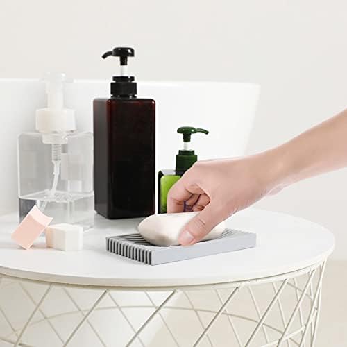 EastyGold Silicone Soap Tray with Non-Slip Drainage