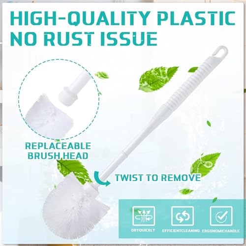 Roshtia 24-Piece Toilet Brush Set with Holder and Caddy