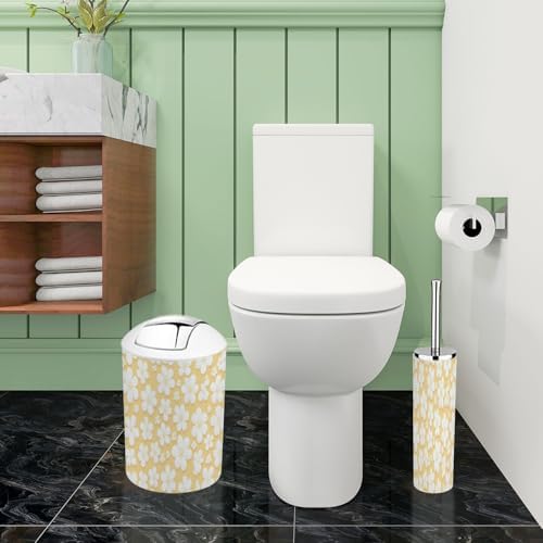 Boho Retro Flower Bathroom Accessory Set 6 Piece