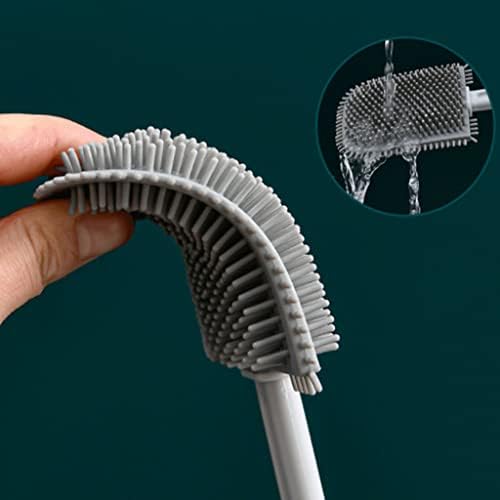 SUREK Soft Silicone Toilet Brush with Holder 1
