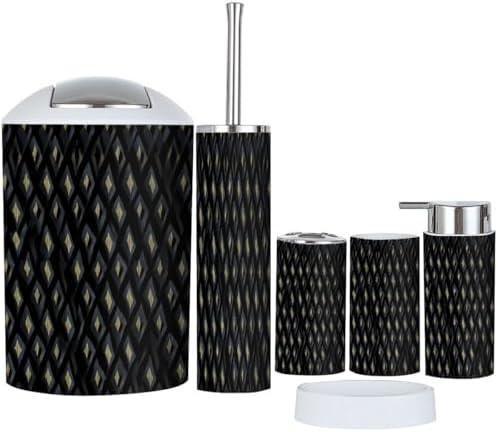 Boho Abstract 6-Piece Bathroom Accessory Set