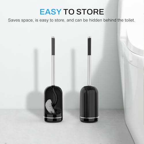 SetSail Toilet Brush and Holder Set Black 1