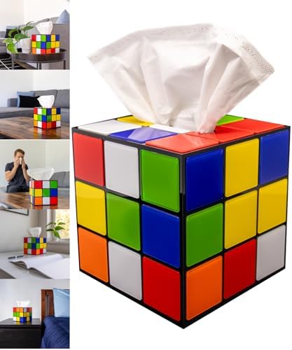 Magic Cube Tissue Box Cover - Retro 80s Home Decor
