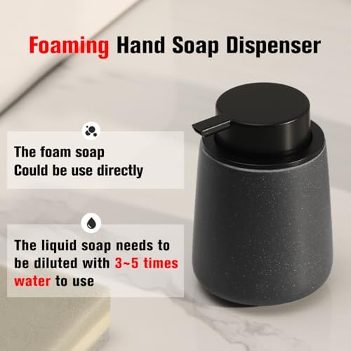 Haocoott Foaming Soap Dispenser Pump - Black Modern Style Refillable