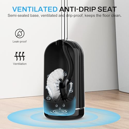 SetSail Toilet Brush and Holder Set Black 1