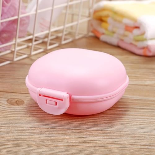 Pink Travel Soap Container - Waterproof Shampoo Bar Holder
