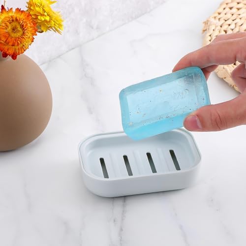 Ptwola 2 Pcs Double Layer Soap Holder for Bathroom Gym Travel