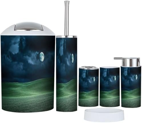 Boho Bathroom Accessory Set 6 Piece Modern