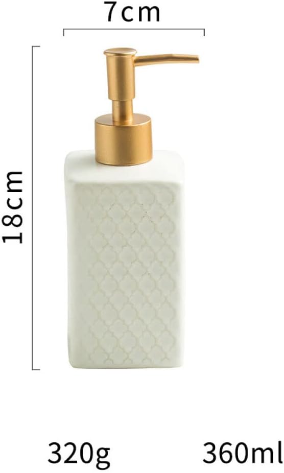 Modern Ceramic Liquid Soap Dispenser with Pump White