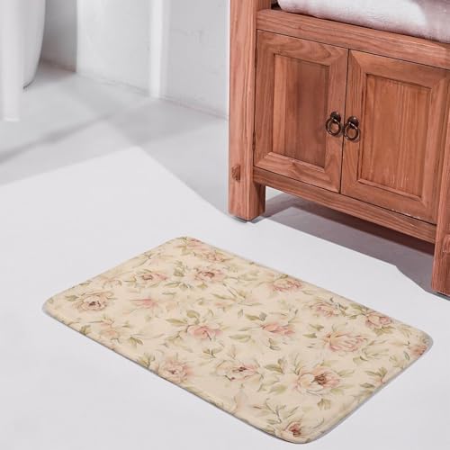 Absorbent Soft Flower Bath Mat 16x24