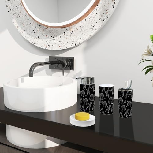 Boho Dinosaur Skeleton Bathroom Accessory Set 6 Piece