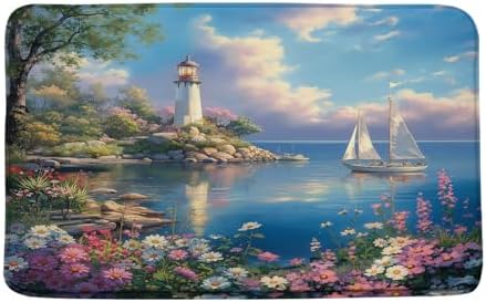 GCTNBJL Ocean Lighthouse Bath Mat 178x295 Inch
