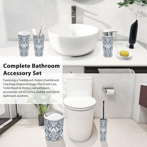TRANQDEHOM 6 Piece Boho Bathroom Accessory Set