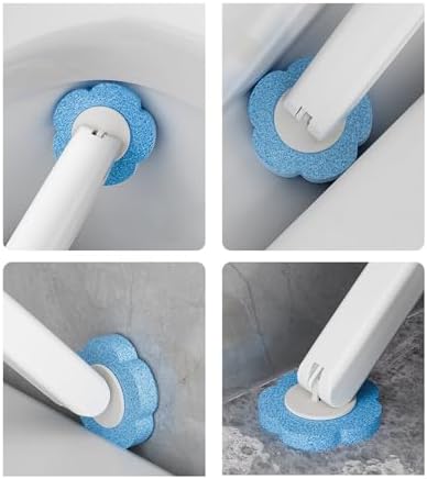 JUDEWY Toilet Brush Holder Set with 18 Refills Gray