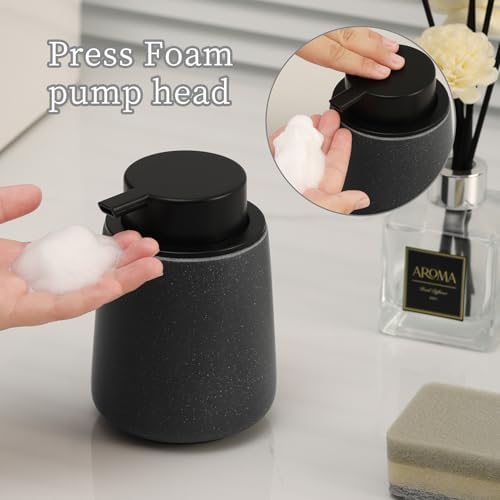 Haocoott Foaming Soap Dispenser Pump - Black Modern Style Refillable