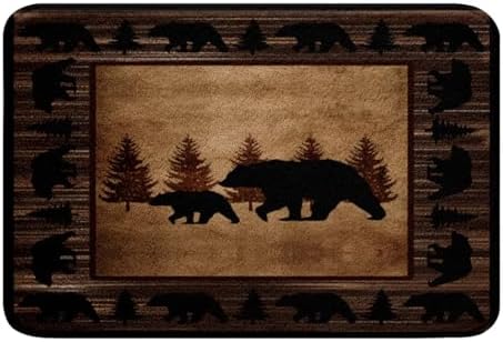 Feelyou Kids Bear Bath Mat 20x32 Rustic Design 1