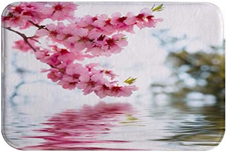 AMonamour Bath Rug - Spring Pink Cherry Blossom Design