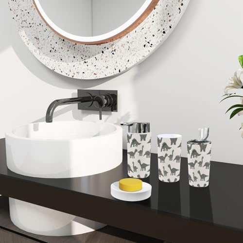 Boho Dinosaur Bathroom Accessory Set 6 Piece 1