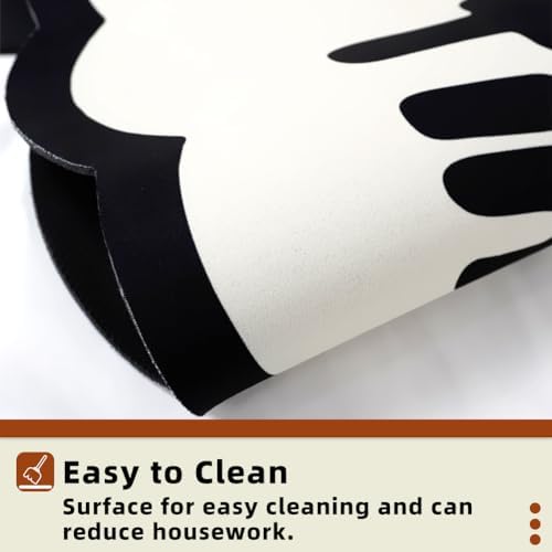 Funny Washing Time Bath Mat Black and White