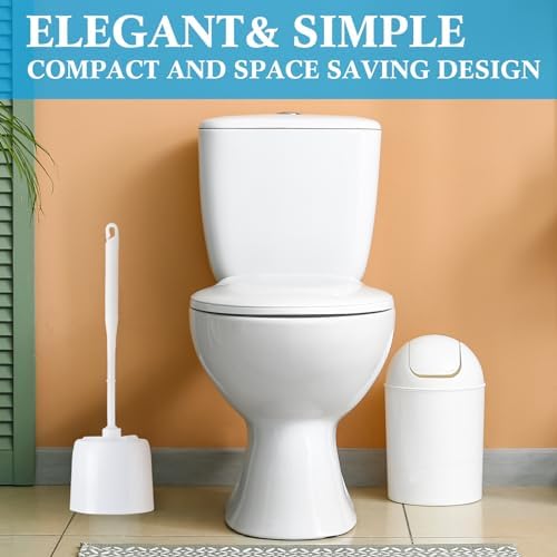 Roshtia 24-Piece Toilet Brush Set with Holder and Caddy